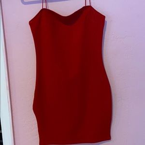 Red shape dress